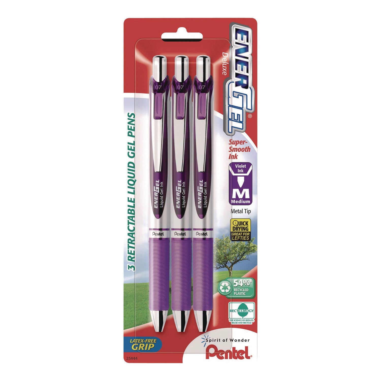 pentel-r-energel-rtx-deluxe-gel-pen-retractable-medium-0-7-mm-purple-ink-purple-silver-barrel-3-pack-penbl77bp3v_1